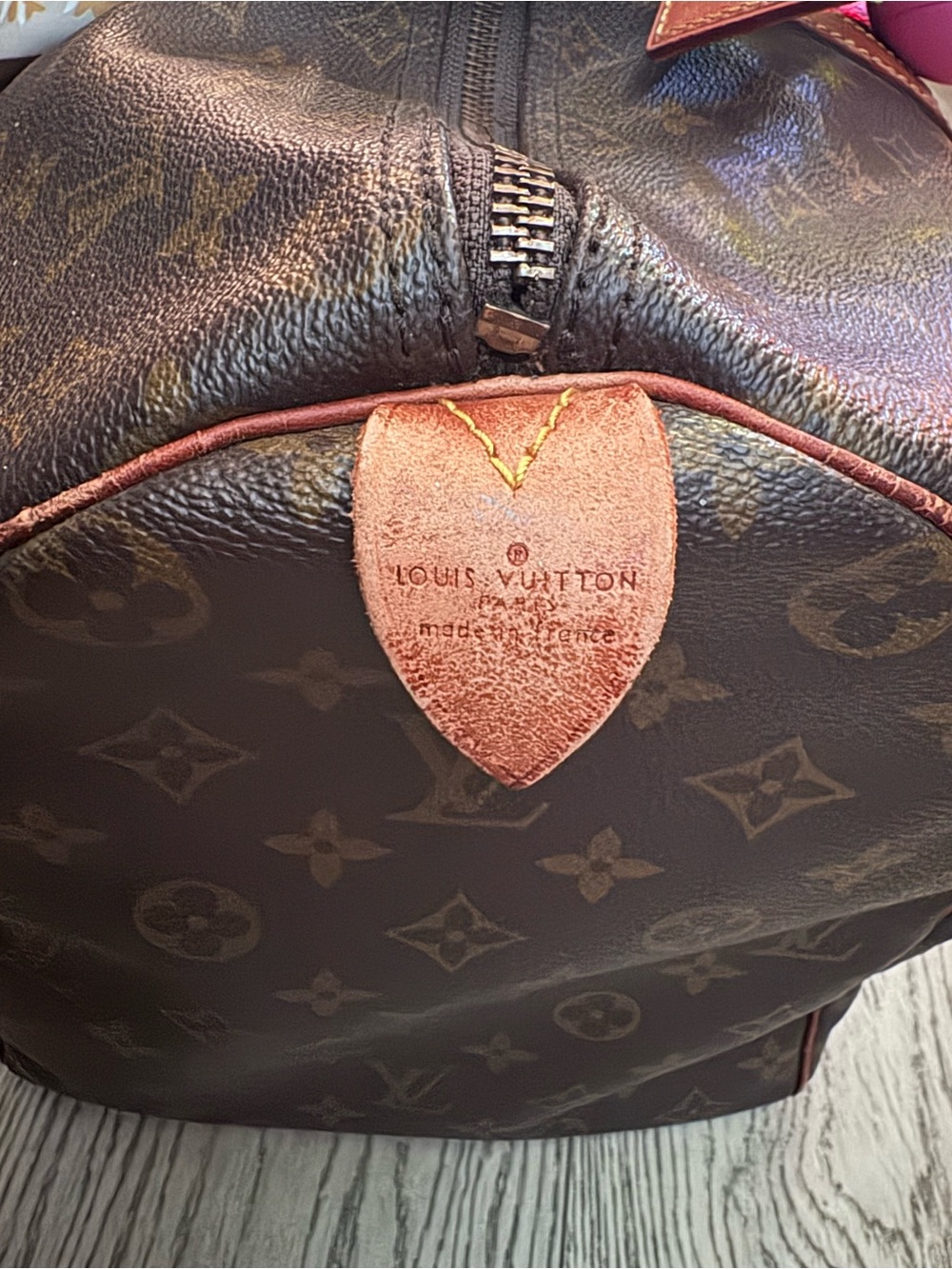 Louis Vuitton Brown Monogram Duffel Bag with Brass Lock- 50 keep all - Picture 5 of 8
